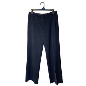 Moschino Black Wool Flat Front Wide Leg Trouser‎ Pants Size 8
